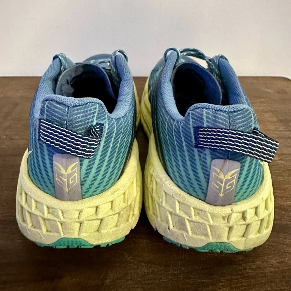 Hoka Speedgoat 4 Shoes Womens 10 Blue Daily Trail Woods Hiking Terrain Vibram - Picture 2 of 9
